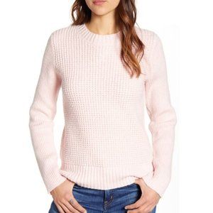 Lucky Brand Waffle Knit Pullover Sweater In Chaulk Pink